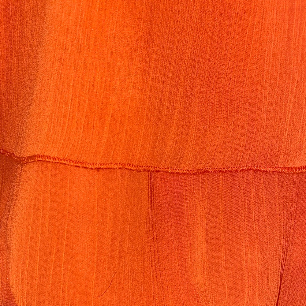 Vibrant Orange Ruffle Blouse - Picture 13 of 17